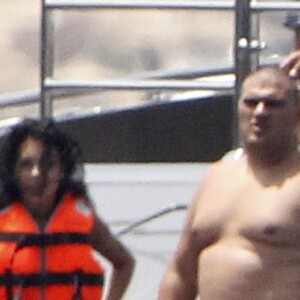 Exclusif - Cristiano Ronaldo en vacances avec sa compagne enceinte Georgina Rodriguez à Formantera, le 8 juillet 2017.