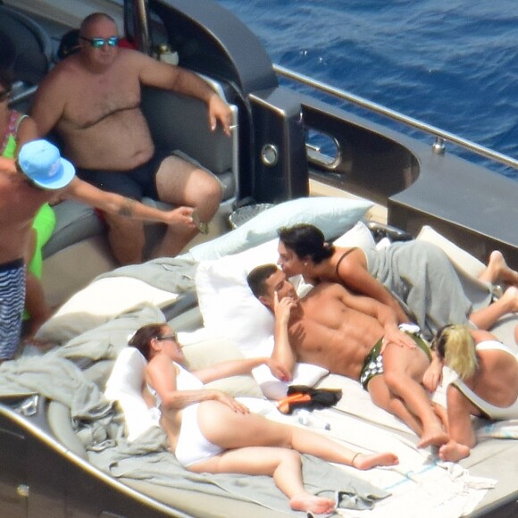 Exclusif - Cristiano Ronaldo en vacances avec sa compagne enceinte Georgina Rodriguez à Formantera, le 8 juillet 2017.