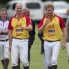 Le prince William, duc de Cambridge et le prince Harry participent au tournoi de polo "The Jerudong Park Trophy" au club de Cirencester et sortent vainqueur du match à Cirencester le 15 juillet 2017.