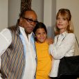 Quincy Jones, Nastassja Kinski et leur fille Kenya à Rome. Mai 2004.