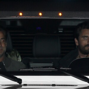 Scott Disick et un ami à la sortie du restaurant Soho House à Malibu, le 23 juillet 2017 