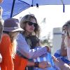 Julia Roberts avec sa fille Hazel lors d'un match organisé à Malibu le 22 octobre 2016.