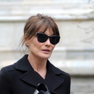 Carla Bruni-Sarkozy - Cérémonie religieuse en l'honneur de Franca Sozzani (rédactrice en chef de Vogue Italie décédée le 22 décembre 2016) à Milan, le 27 février 2017