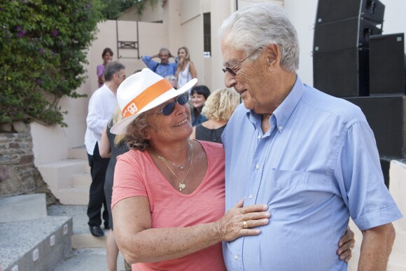 Exclusif - Charley Marouani avec Jacqueline Franjou au Festival de Ramatuelle, en 2010. Le fameux impresario qui fut l'ami de Brel est mort à 90 ans le 29 juillet 2017. © Cyril Bruneau / Festival de Ramatuelle / Bestimage