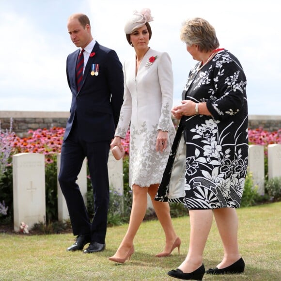 Le prince William, duc de Cambridge, et Kate Middleton, duchesse de Cambridge, ont visité le cimetière militaire Bedford House près d'Ypres en Belgique le 31 juillet 2017, jour du centenaire de la Bataille de Passchendaele.