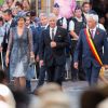 Le prince William, duc de Cambridge, et Kate Middleton, duchesse de Cambridge, ont assisté avec le roi Philippe et la reine Mathilde de Belgique à la cérémonie du Mast Post à la Porte de Menin à Ypres en Belgique le 30 juillet 2017, à la veille du centenaire de la Bataille de Passchendaele.