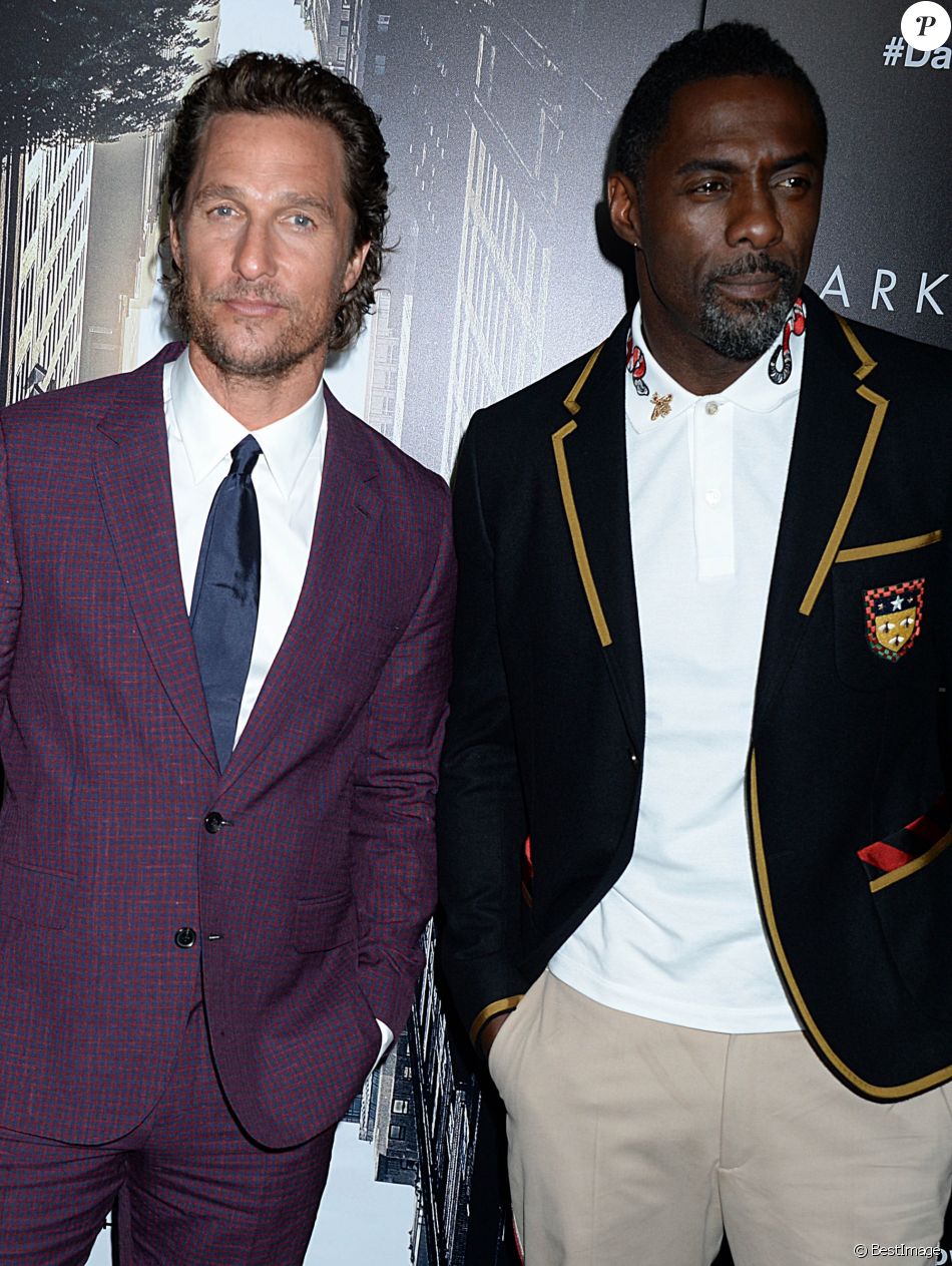 Matthew McConaughey et Idris Elba lors de la première de ''La Tour