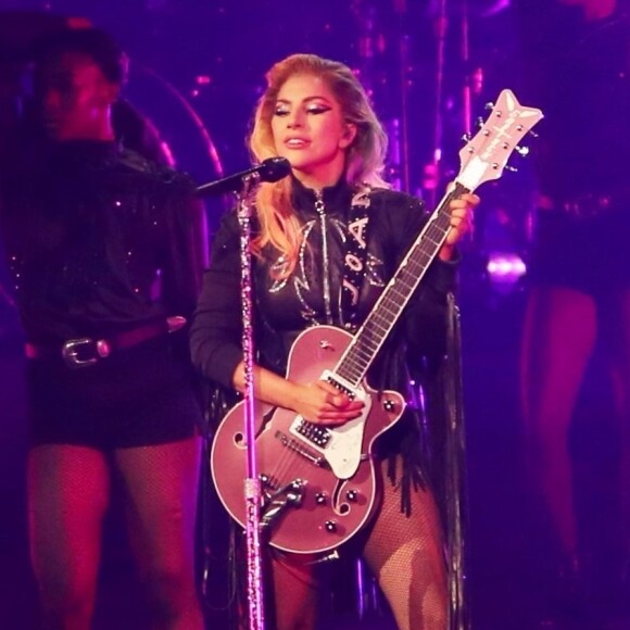 Lady Gaga en concert au Rogers Arena à Vancouver pour le lancement de sa tournée mondiale "Joanne World Tour". Le 1er août 2017.