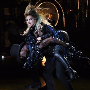 Lady Gaga en concert au Rogers Arena à Vancouver pour le lancement de sa tournée mondiale "Joanne World Tour". Le 1er août 2017.