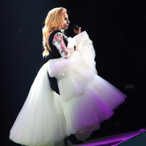 Lady Gaga en concert au Rogers Arena à Vancouver pour le lancement de sa tournée mondiale "Joanne World Tour". Le 1er août 2017.