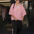 Rita Ora arrive à l'aéroport Heathrow de Londres, en provenance de Los Angeles. Le 21 juillet 2017