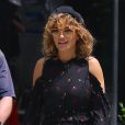 Rita Ora sort d'un immeuble à New York, le 18 juillet 2017