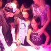 Johnny et Laeticia Hallyday à l'anniversaire commun de leurs filles Jade et Joy à Saint-Barthélemy le 7 août 2017