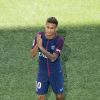 Neymar Jr lors de sa présentation au public au stade du parc des princes à Paris, le 5 août 2017 au lendemain de son arrivée comme nouveau joueur de l'équipe du Paris Saint-Germain (PSG). © Pierre Pérusseau/Bestimage
