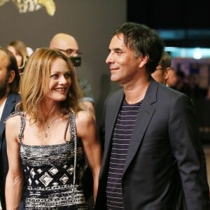 Vanessa Paradis et son compagnon Samuel Benchetrit lors de la première du film "Chien" au 70e festival du film de "Locarno" le 7 août 2017