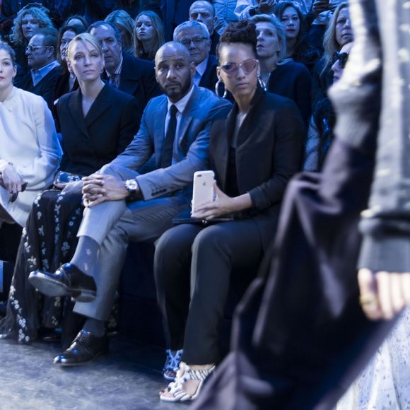 Sienna Miller, Kate Moss, Rihanna, Sidney Toledano, Rosamund Pike, Uma Thurman, Swizz Beatz et sa femme Alicia Keys - Défilé de mode prêt-à-porter automne-hiver 2017-2018 "Christian Dior" à Paris le 3 mars 2017. © Olivier Borde / Bestimage