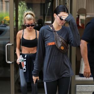 Kendall Jenner et Hailey Baldwin à New York. Le 1er août 2017.