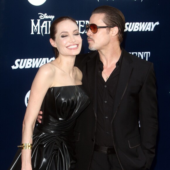 Angelina Jolie, Brad Pitt - Première du film "Maleficent" à Los Angeles le 28 mai 2014.