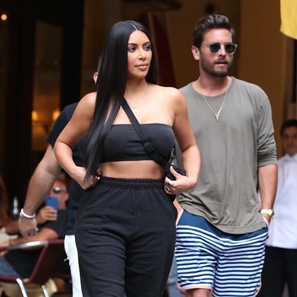 Kim Kardashian et Scott Disick à New York, le 2 août 2017.