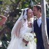 Exclusif - Jenson Button et Jessica Michibata lors de leur mariage à Maui à Hawaï, le 29 décembre 2014. Le couple s'est séparé un an plus tard.