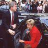 La princesse Diana arrivant à un gala de charité en octobre 1996 à Londres.