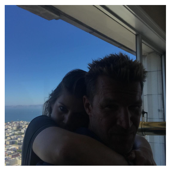 Aurore Aleman et Benjamin Castaldi, le 17 juillet 2017 à San Francisco.