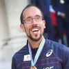 Yohann Diniz médaille d'or 50 Kms marche - L'équipe de France d'athlétisme a été reçue à l'Elysée par François Hollande et Najat Vallaud-Belkacem, le 18 août 2014.