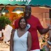 Magic Johnson et sa femme Earlitha Kelly à Portofino, le 6 août 2017.