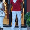 Magic Johnson profitant de ses vacances en famille à Portofino, le 6 août 2017.