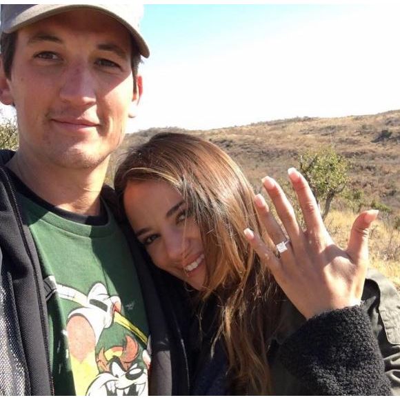 Miles Teller et Keleigh Sperry se sont fiancés en Afrique. Août 2017.