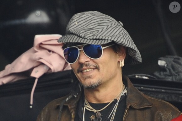 Johnny Depp au festival de Glastonbury le 24 juin 2017.