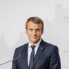 Emmanuel Macron, président de la République Française, lors de la conférence de presse du sommet de Salzbourg. Autriche, le 23 août 2017. © Pierre Perusseau/Bestimage