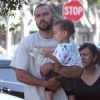 Exclusif - L'acteur Jesse Williams est allé déjeuner avec ses enfants Sadie et Maceo. Le 21 juillet 2017