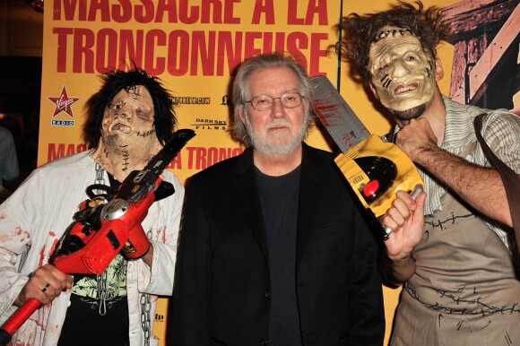 Tobe Hooper, le réalisateur du film "Massacre à la tronçonneuse" célèbre les 40 ans de son film au Grand Rex à Paris le 23 septembre 2014.