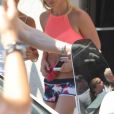 Britney Spears à la sortie de son cours de gym à Westlake Village, le 8 juillet 2017