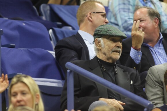 Sean Connery et sa femme Micheline Roquebrune assistent à un match de tennis au US Open Tennis 2017 à New York, le 29 août 2017 © John Barrett/Globe Photos via Zuma/Bestimage