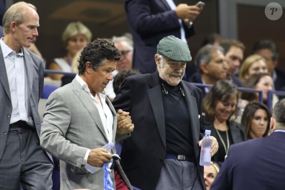 Sean Connery et sa femme Micheline Roquebrune assistent à un match de tennis au US Open Tennis 2017 à New York, le 29 août 2017 © John Barrett/Globe Photos via Zuma/Bestimage