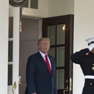 Le président des Etats-Unis Donald Trump et le président finlandais Sauli Niinistö donnent une conférence de presse à la Maison Blanche à Washington, le 28 août 2017.  Washington DC, Wash - President Donald J. Trump and President Sauli Niinisto of Finland press conference in the East room in the White House. 28/08/201728/08/2017 - Washington