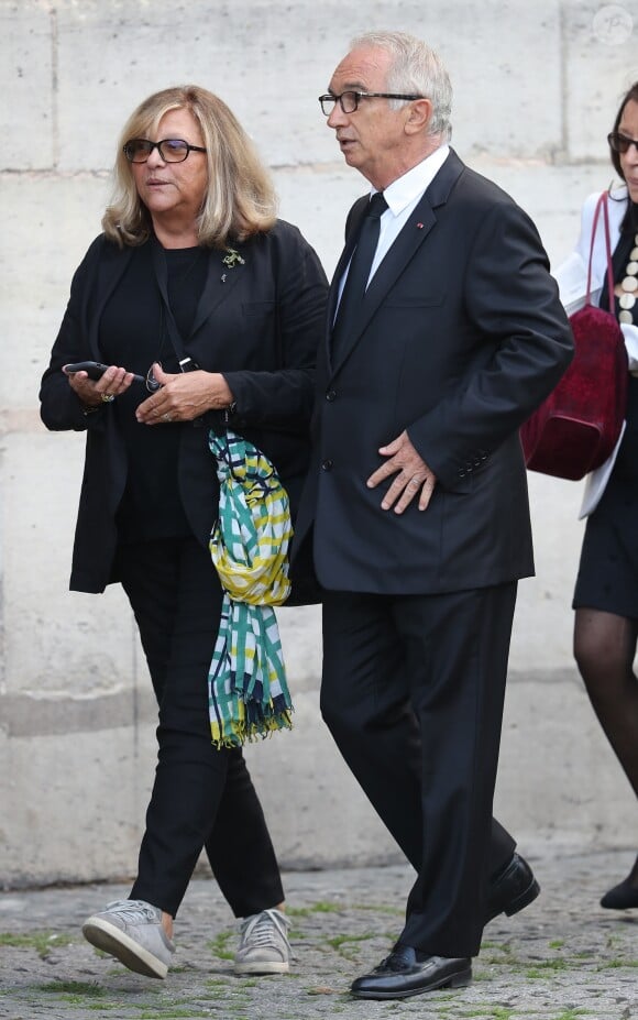 Alain Terzian - Obsèques de Mireille Darc en l'église Saint-Sulpice à Paris. Le 1er septembre 2017