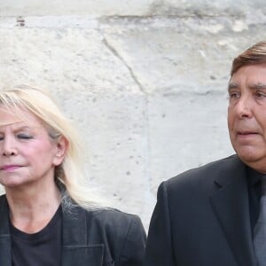 Jean-Pierre Foucault - Obsèques de Mireille Darc en l'église Saint-Sulpice à Paris. Le 1er septembre 2017