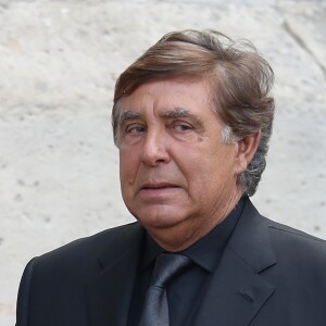 Jean-Pierre Foucault - Obsèques de Mireille Darc en l'église Saint-Sulpice à Paris. Le 1er septembre 2017