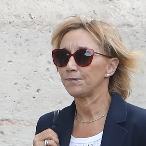 Marie-Anne Chazel - Obsèques de Mireille Darc en l'église Saint-Sulpice à Paris. Le 1er septembre 2017