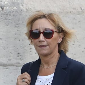 Marie-Anne Chazel - Obsèques de Mireille Darc en l'église Saint-Sulpice à Paris. Le 1er septembre 2017