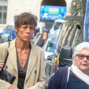 Nicole Sonneville, Anne Le Nen, Line Renaud et Muriel Robin - Arrivées - Obsèques de Mireille Darc en l'église Saint-Sulpice à Paris, France, le 1er septembre 2017.