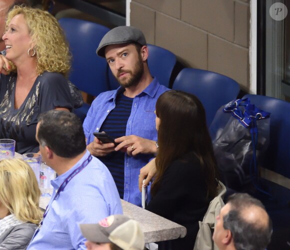 Justin Timberlake et Jessica Biel assistent à un match de l'US Open à Flushing Meadows-Corona Park. New York, le 2 septembre 2017.