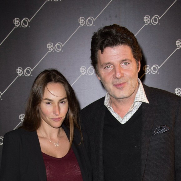 Philippe Lellouche et Vanessa Demouy lors de l'inauguration du restaurant le 'B.O', a la Cite du Cinema, le 10 Octobre 2013, a Saint-Denis.