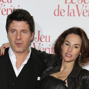 Vanessa Demouy et son mari Philippe Lellouche - Avant-premiere 'Le Jeu de la verite' au Gaumont Opera Capucines a Paris le 20 janvier 2014.