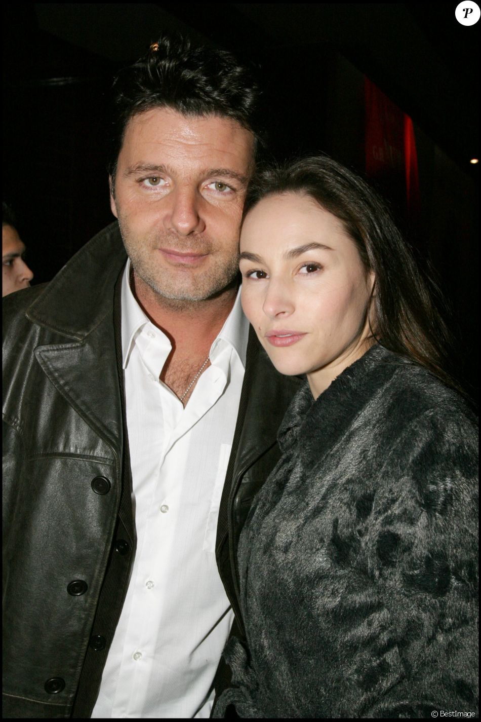 Vanessa demouy et Philippe Lellouche à Paris, le 21 février 2005.