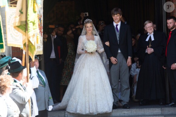 Cérémonie religieuse du Mariage du prince Ernst August Jr de Hanovre et de Ekaterina Malysheva en l'église Marktkirche de Hanovre le 8 juillet 2017.