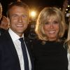 Le président de la République française Emmanuel Macron et sa femme la Première dame Brigitte Macron (Trogneux) lors du festival de Salzbourg, Autriche, le 23 août 2017.